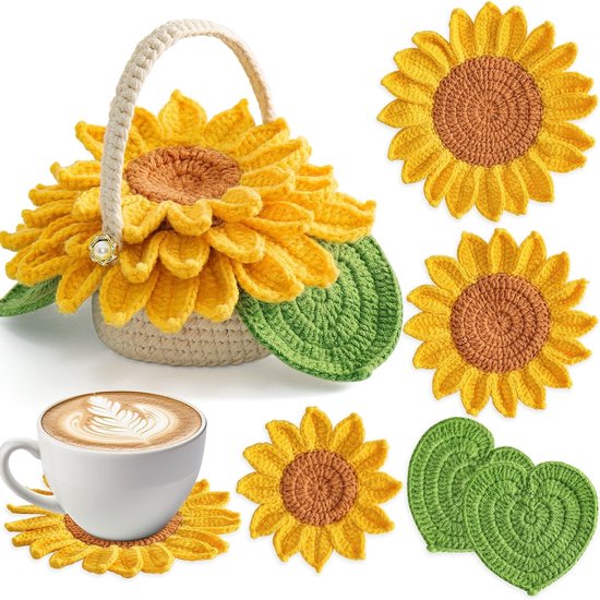 Crochet Starter Set voor Beginners met Plant Motief, Haaknaalden, DIY Projecten en Video-instructies voor Kinderen en Volwassenen
