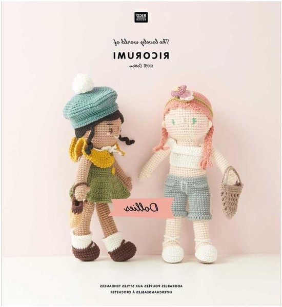 Crochetboek Poppen - Breiboek Amigurumi - Haken Leren - 2 Poppen 4 Outfits - 36 Pagina's - Multicolor