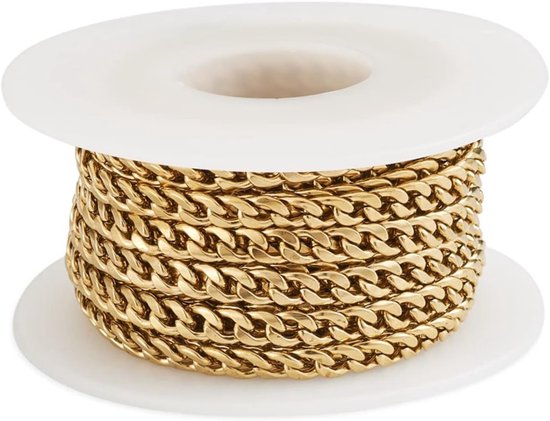 Curb Chain Link Spoel voor Creatieve Projecten, DIY Sieraden en Handwerkaccessoires van Merkloos