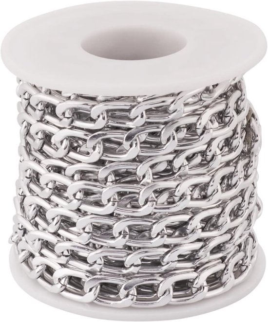 Curb Chain Link Spoel voor Creatieve Projecten, Handgemaakt en Duurzaam Ketenmateriaal