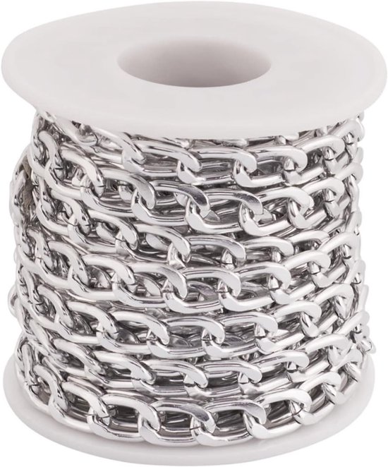 Curb Chain Link Spoel voor Creatieve Projecten - Perfect voor Sieraden, DIY en Knutselen