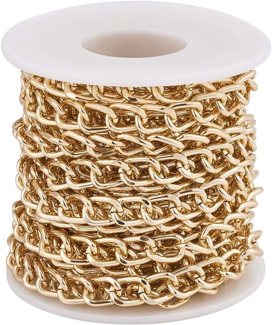 Curb Chain Link Spoel voor Creatieve Projecten - Sterke Ketting, DIY Accessoires, Handgemaakte Sieraden van Merkloos