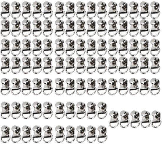 Dailygoods - 100 Sets D Ring Shoelace Hooks voor Leer en Schoenen