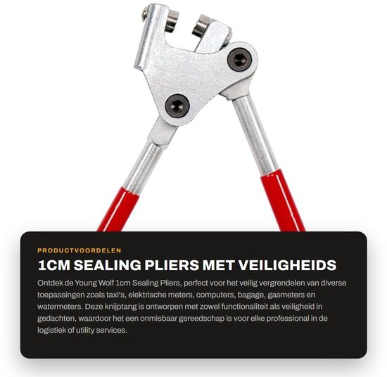 Dailygoods - 1cm Sealing Pliers met Veiligheids Handgreep - Ideaal voor Elektrische Meter en Logistiek van Dailygoods