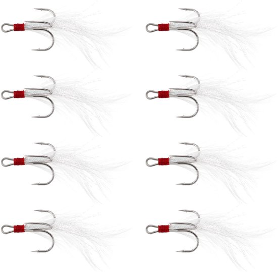 Dailygoods - 30Pcs Hoge K koolstofstaal Treble Haak voor Zoet- en Zoutwater Vissers