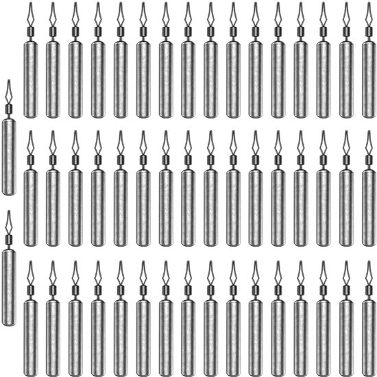 Dailygoods - 50 Stuks Dropshot Lood Cilindergewichten voor Zeevissen