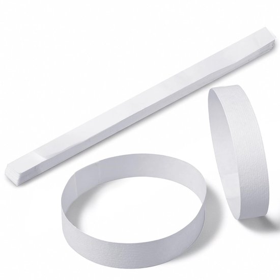 Dailygoods- Bankbiljettenbanden 100 stuks - Witte Geldbanden - Zelfklevende Afdichtingsbanden - Valutabanden - Organisatie voor Banken - Papier Materiaal - Geldbandjes