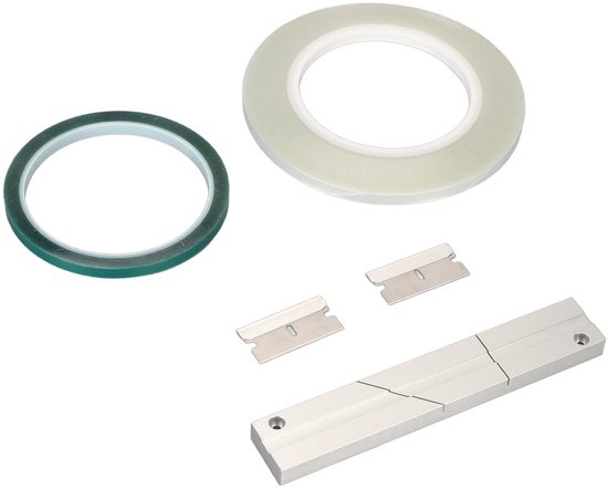 Dailygoods - Dailygoody - 1/4 inch voorloopband - Bandsplitsblok Kit - Aluminiumlegering - Tape en Splitband - Universeel voor Reel-to-Reel - Inclusief Media Blade