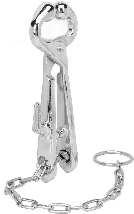 Dailygoods - Dailygoody - Cattle Nose Ring Pliers - Roestvrij Staal - Haak en Ketting - Veeteelt Gereedschap - Dierverzorging - Professionele Kwaliteit - Geschikt
