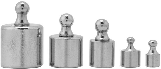 Dailygoods - Dailygoody - Kalibratiegewicht Set - 1g 2g 5g 10g 20g - Precisie en Nauwkeurigheid - Geschikt voor Digitale Schaal - Gewichten Set - Voor Wetenschappe