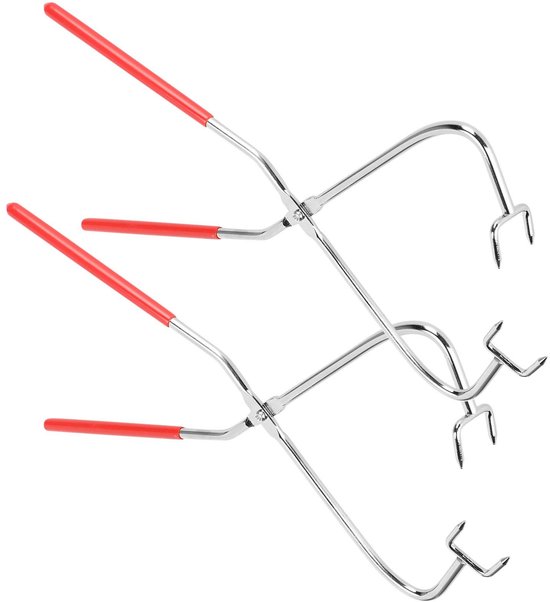 Dailygoods - Dailygoody - Pottery Enamel Dipping Pliers - RVS met Rubber Handvat - 2 Stuks Pottery Tools