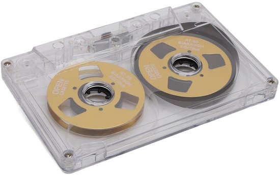 Dailygoods - Dailygoody - Reel to Reel Cassetteband - Dubbelzijdig - 50 Minuten Opnametijd - Transparante Doos - Audiocassetteband - Ideaal voor Muziekopname - Ges...