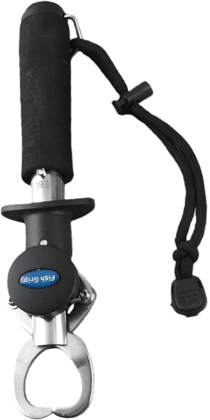 Dailygoods - Dailygoody - Roestvrijstalen Fish Lip Grabber - Visgrijper met weegschaal - Handig en ergonomisch - 15 kg weegcapaciteit - Perfect voor vissers - Incl..