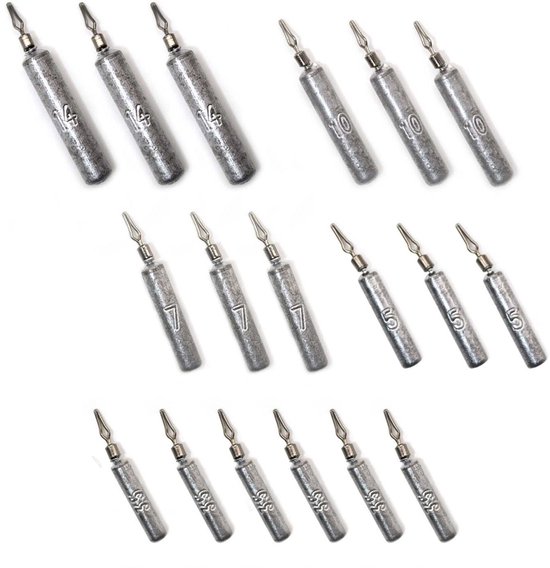 Dailygoods - Dailygoody - Visserij Sinker Dropshot Set - Perfect voor Drop Shot Vissen - Compact en Lichtgewicht - Inclusief Visserij Doos - Geschikt voor zowel be..