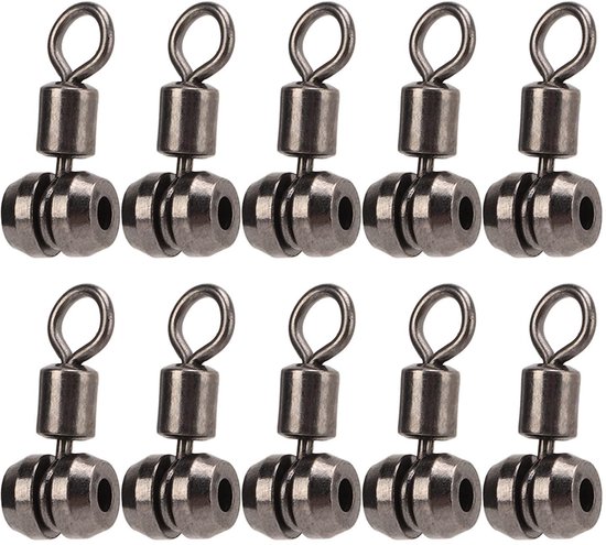 Dailygoods - Dailygoody - Vissersverbindingen - 3-Weg Barrel Swivels - 10 Stuks - Zoetwater en Zoutwater - Perfect voor Vissen - Hoogwaardige Kwaliteit - Duurzaam van Dailygoods