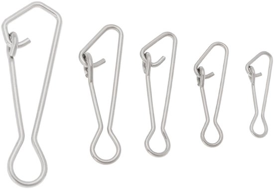 Dailygoods - Dailygoody - Viswartels - Zeevissen Snap Links - Roestvrij staal - Zilver - Swivel Verbinding - 100 Stuks voor Zoet- en Zeevissen
