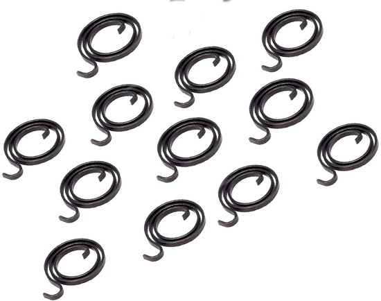 Dailygoods- Deursleutel 12x - Vervangingsveren 3mm dik - Manganese staal - Eco-vriendelijk - 2.5 Windingen - Geschikt voor deurhandgrepen - Deurgreep