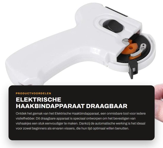 Dailygoods - Elektrische Haakbindapparaat - Draagbaar Vislijn Vishaak - Automatische Machine - Visaccessoires - Betrouwbaar en Duurzaam - Geschikt voo...