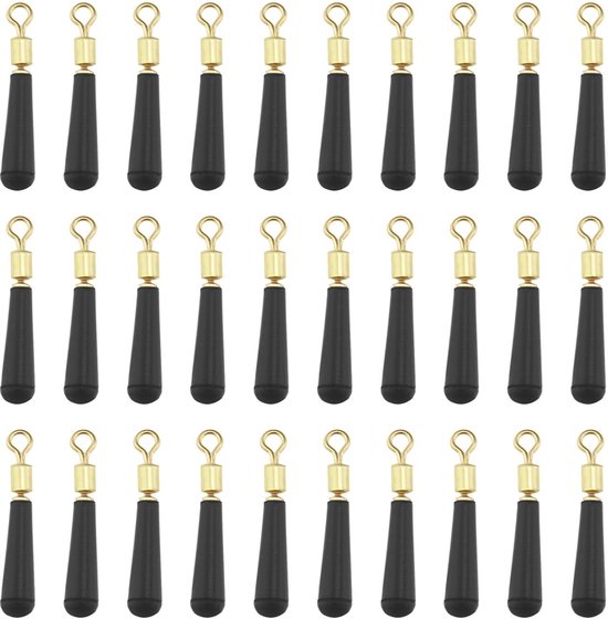Dailygoods - Float Adapters - Vissen - Quick Change Swivel - Zwart - Rubber Visgerei - Voor Zoetwater en Zoutwater Vissen