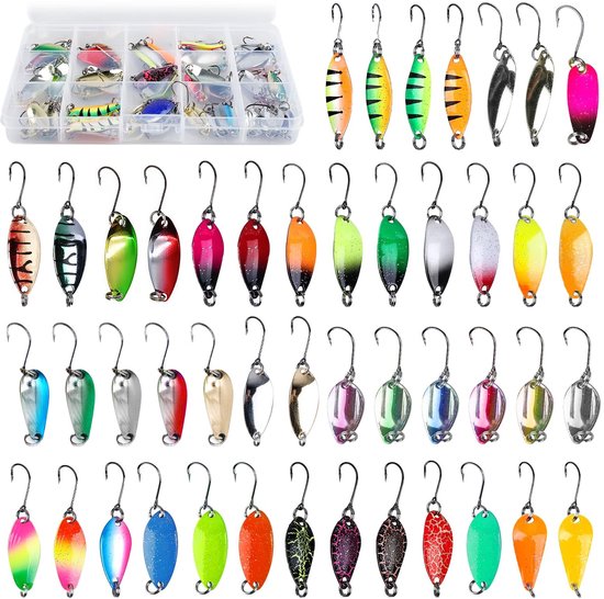 Dailygoods - Forellepelset met 46 Stuks en Opbergdoos voor Diverse Vissen