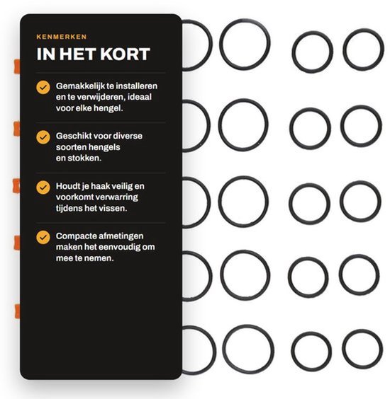 Dailygoods- Haak 10x - Haakhouder - Vissen - Plastic - Rubber - Geschikt voor