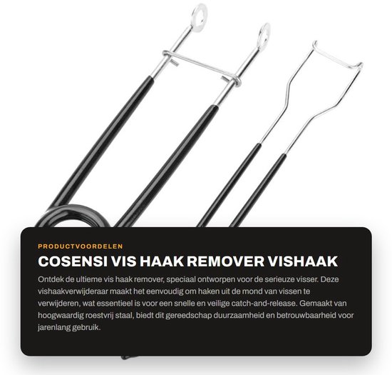 Dailygoods- Haakverwijderaar Roestvrij Staal - Vishaakverwijderaar - Antislip Handvat - Lichtgewicht - Duurzaam - Gereedschap voor Vissers - Vishengelaccessoire van Dailygoods