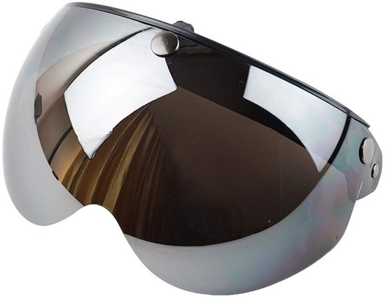 Dailygoods- Helmvizier winddicht - Universele maat - PC-lens - Motorhelm - Zonne scherm - Ratelstijl bevestiging - Nieuw sponsontwerp - Motorvizier