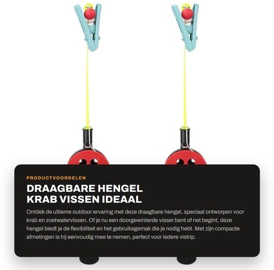 Dailygoods- Hengel Draagbaar - Hengelsport - Krab Vissen - Zoetwatervissen - Buitengebruik - Lichtgewicht - Visserijhengel