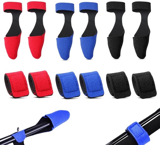 Dailygoods- Hengelhouder 12 Stuks - Verstelbare Hengelsteun - Antislip Bevestigingsriemen - Vissokken - Visspullen - Eenvoudig in gebruik - Hengelband