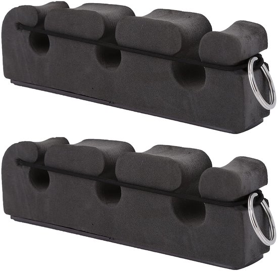 Dailygoods- Hengelhouder Dichtheidsschuim - 2 Stuks - 3 Hengel Slots - Draagbaar/Lichtgewicht - Veilig voor Vissers - Ideaal voor Onderweg - Hengelstandaard