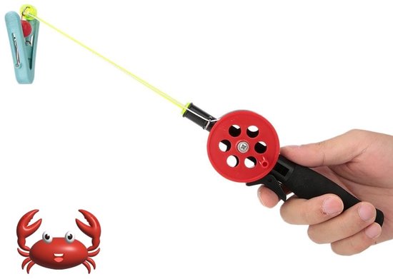 Dailygoods- IJshengel Mini - 2 Stuks - Duurzaam ABS - Vismolen - 4,5M Nylonlijn - Kindercadeau - Geschikt voor IJsvisserij - Kinderhengel