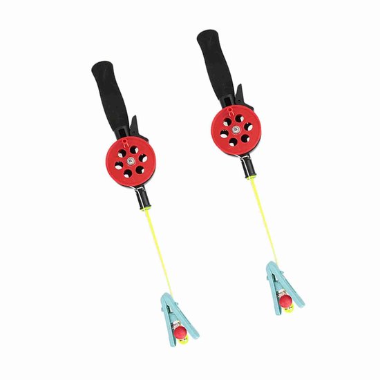 Dailygoods- Krabbenvisserij Hengel - 4,5M Nylon Lijn - Kindvriendelijk - Compact Ontwerp - Vismolen - Geschikt voor Garnalen/Krab - Vishengel