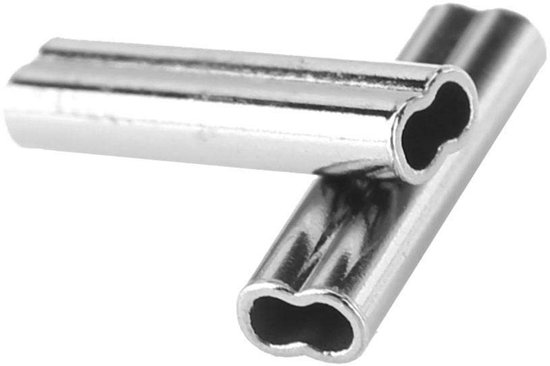 Dailygoods- Krimphulzen - 100 Stuks - Koper/Metaal - Braamvrij - Corrosiebestendig - Geschikt voor Draadgeleiders - Hoge Sterkte - Vislijnconnector