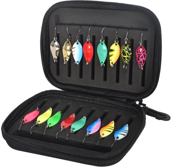 Dailygoods- Kunstaas 170 Stuks - Visaas met Doos - Spinning-Aas - Vis Aasjes - Metaal - Hoge Kwaliteit