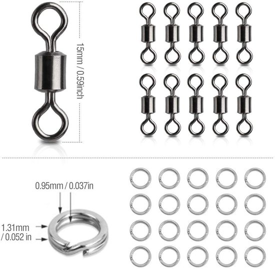 Dailygoods- Kunstaas Set - 10 Stuks Kikkeraas - Realistisch Design - Perfecte Hoek 45 Graden - Geschikt voor Roofvis - Inclusief Hengeldraaiingen en Split-ringen - Vissersaas