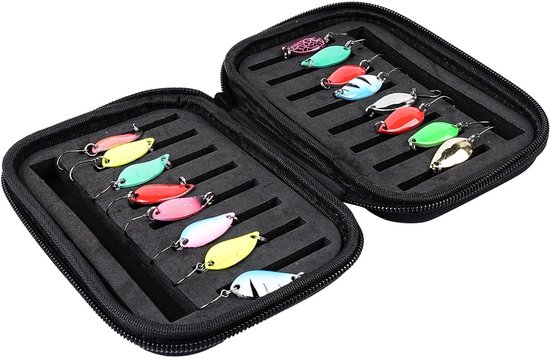 Dailygoods- Kunstaas Set 16 Stuks - Spinner Aas - Snoek/Snoekbaars - Baars/Forel - Corrosiebestendig Metaal - Levensecht Ontwerp - Visspinner