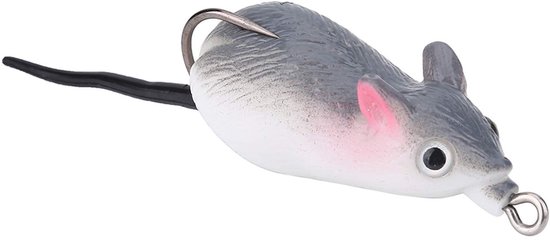 Dailygoods- Kunstaas Zacht Drijvend - Visaas - Dual Hooks - Tackle Accessoire - Zoetwater - Lichtgrijs