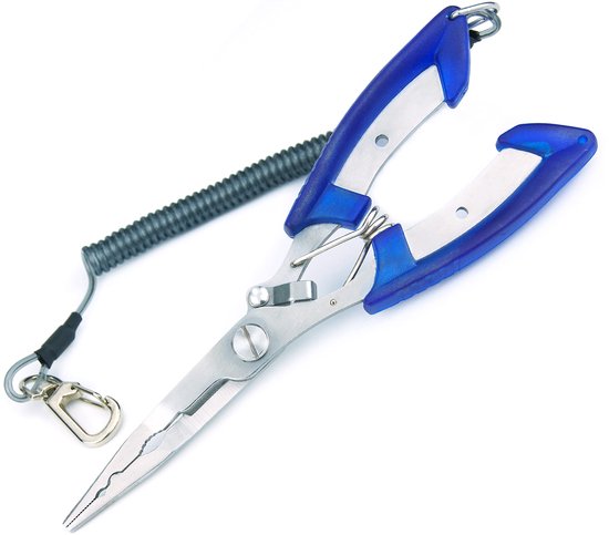 Dailygoods - Lange Neus Vistang van Roestvrij Staal met Lanyard - Vishaak Verwijderaar voor Vliegvissen