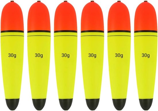 Dailygoods- Meerval Dobbers 6 Stks - Waterdichte EVA - Hoge Zichtbaarheid - Slip Bobbers - Visserij Rig - Corrosiebestendig - Vissersfloat