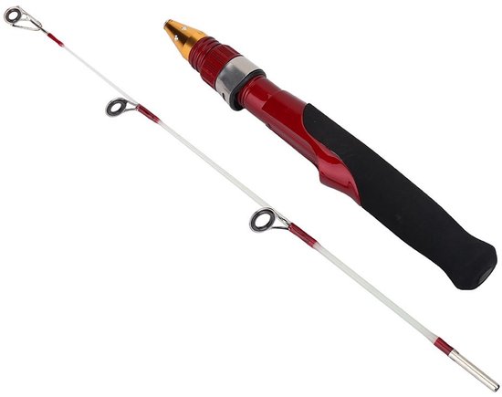 Dailygoods - Mini-hengel - Telescoop hengel voor ijsvissen - Lichtgewicht en opvouwbaar - 50 cm - Ideaal voor garnalen - Voor de winterse visser