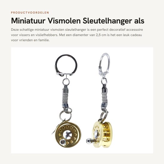 Dailygoods - Miniatuur Vismolen Sleutelhanger als Decoratief Accessoire