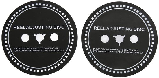 Dailygoods - Nab Adapter Spacer - Siliconen Reel Instelschijf - Zwart - Voor Bandrecorders - 2 STKS - Voor Reel to Reel Tape Recorders