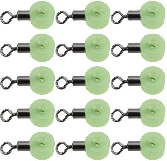 Dailygoods- Pulley 50PCS - Antientanglement Design - Groefbescherming - Zeefishing Accessoires - 22x10mm - 1.5mm Gatdiameter - Visaccessoires