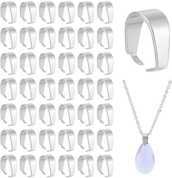 Dailygoods - Set van 200 RVS Snap-On Bails voor Sieraden van Dailygoods