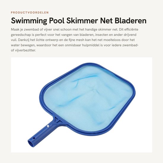 Dailygoods- Skimmer Net Lichtgewicht - Zwembad/Vijver Reinigingsnet - Draagbaar Bladskimmer - Mesh Netontwerp - 28mm Connector - Eenvoudige Reiniging van Dailygoods