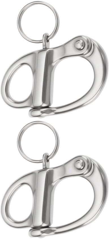 Dailygoods- Snap Sluiting 100 kg - Vaste Sluiting - Roestvrij Staal 316 - Duurzaam - Corrosiebestendig - Voor Schepen/Vrachtwagens - Haaksluiting