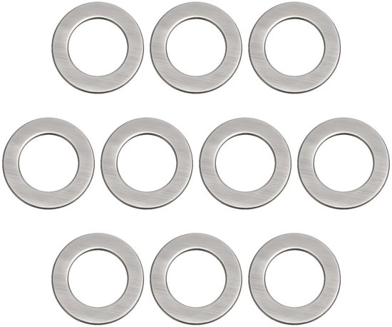 Dailygoods- Spacer Washer 10 Stuks - Vervangingsonderdeel - Roestvrij Staal - Buitendiameter 4,8 mm - Binnendiameter 3 mm - Dikte 0,2 mm - Wasmachine