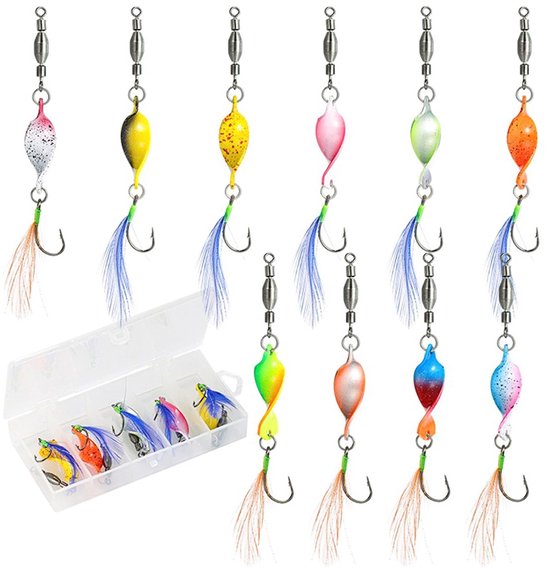Dailygoods - Spiraalvormige Forel Vishaak met 360° Rotatie