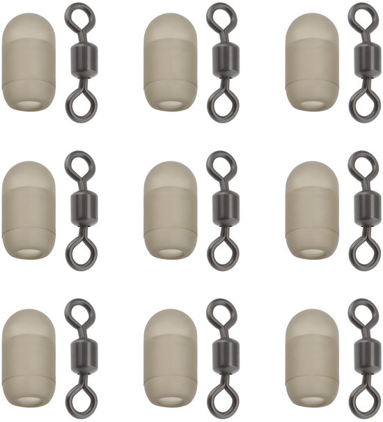 Dailygoods- Stopper 20 Stuks - Anti-tangle Beads - Rotatie Stopper - Rubber Stopper - Geschikt voor Vissnoer tot 5 lbs - 4x7mm Afmetingen - Visstopper