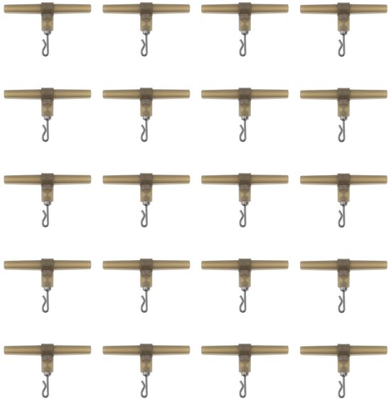 Dailygoods- Swivel Clips Duurzaam - T-vormige Connector - Draaibare Clips - 20 Stuks - Compact Formaat 39x24mm - Voor Visgerei - Visclips